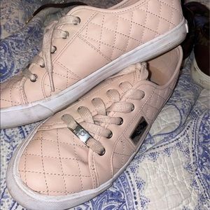 Pink tennis shoes by guess